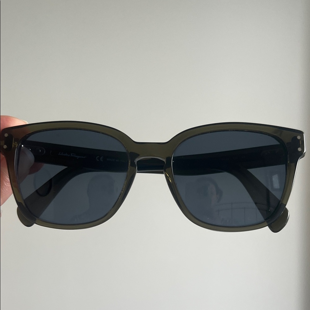 Salvatore Ferragamo Dark Green Sunglasses